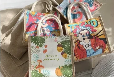tas kanvas jepang tas tangan model korea  tote bag tas motif seni dan unik  tas tote bag desai  